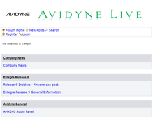Tablet Screenshot of forums.avidyne.com